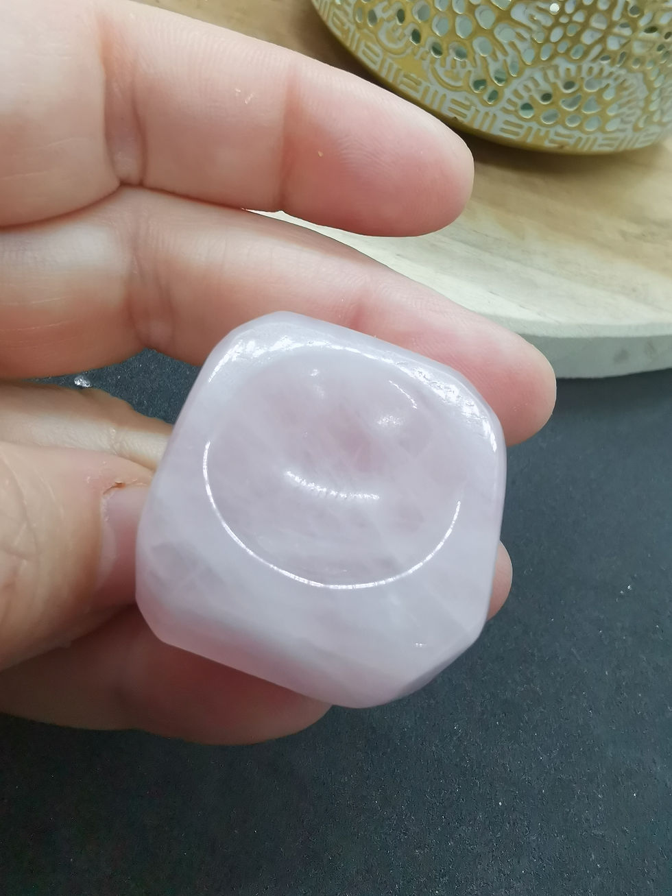 Miniature : Supports sphère ou Oeuf en Quartz rose