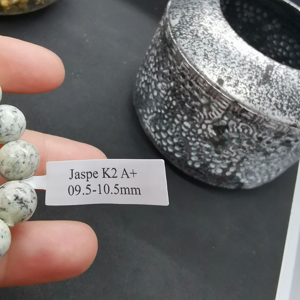 Miniature : Bracelet 10 mm en Jaspe K2 A+