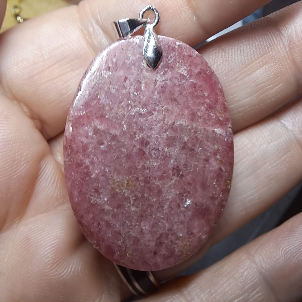 Miniature : Pendentif en Rhodonite