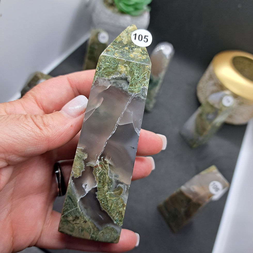 Miniature : Prismes en Agate Mousse AA