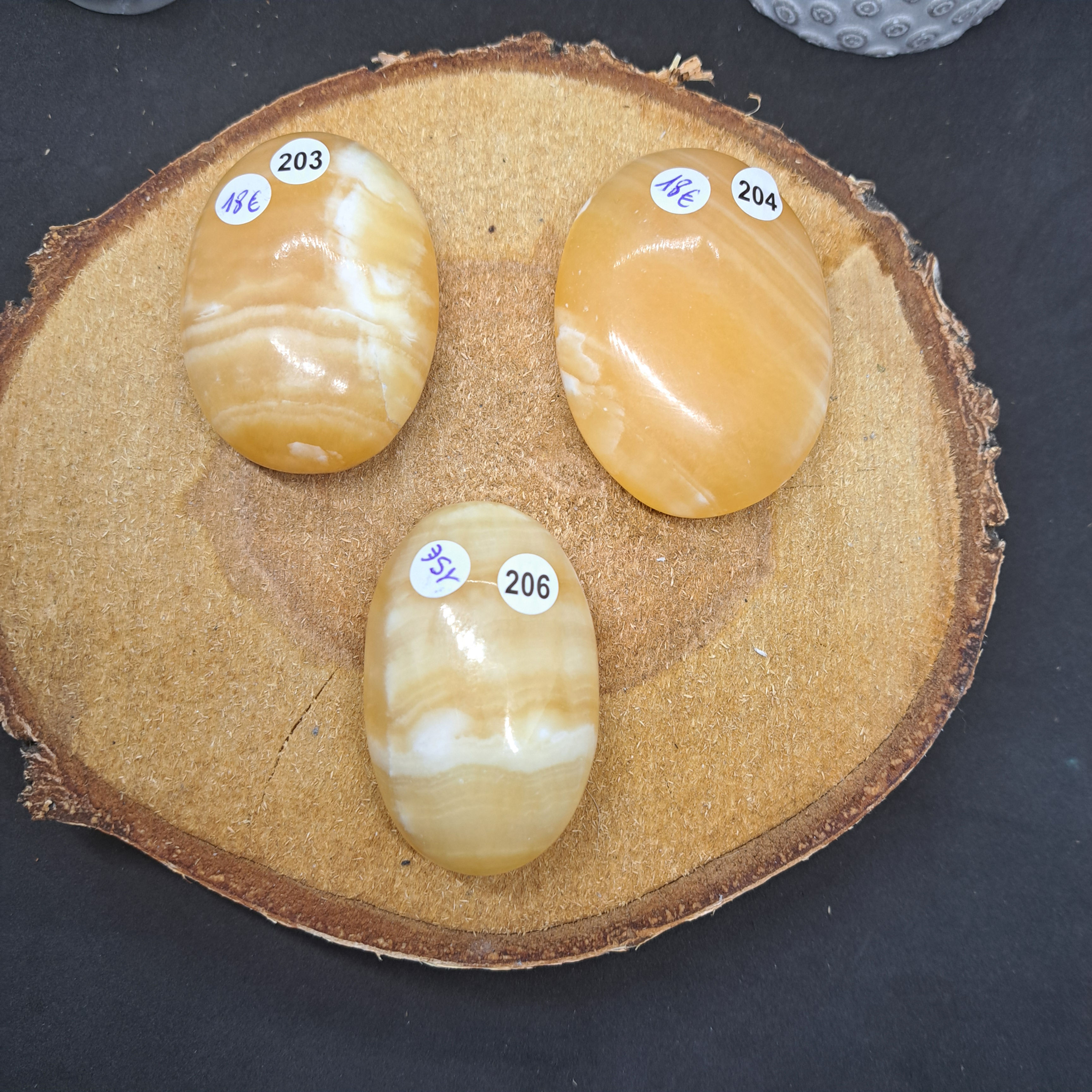 Galets en Calcite Orange