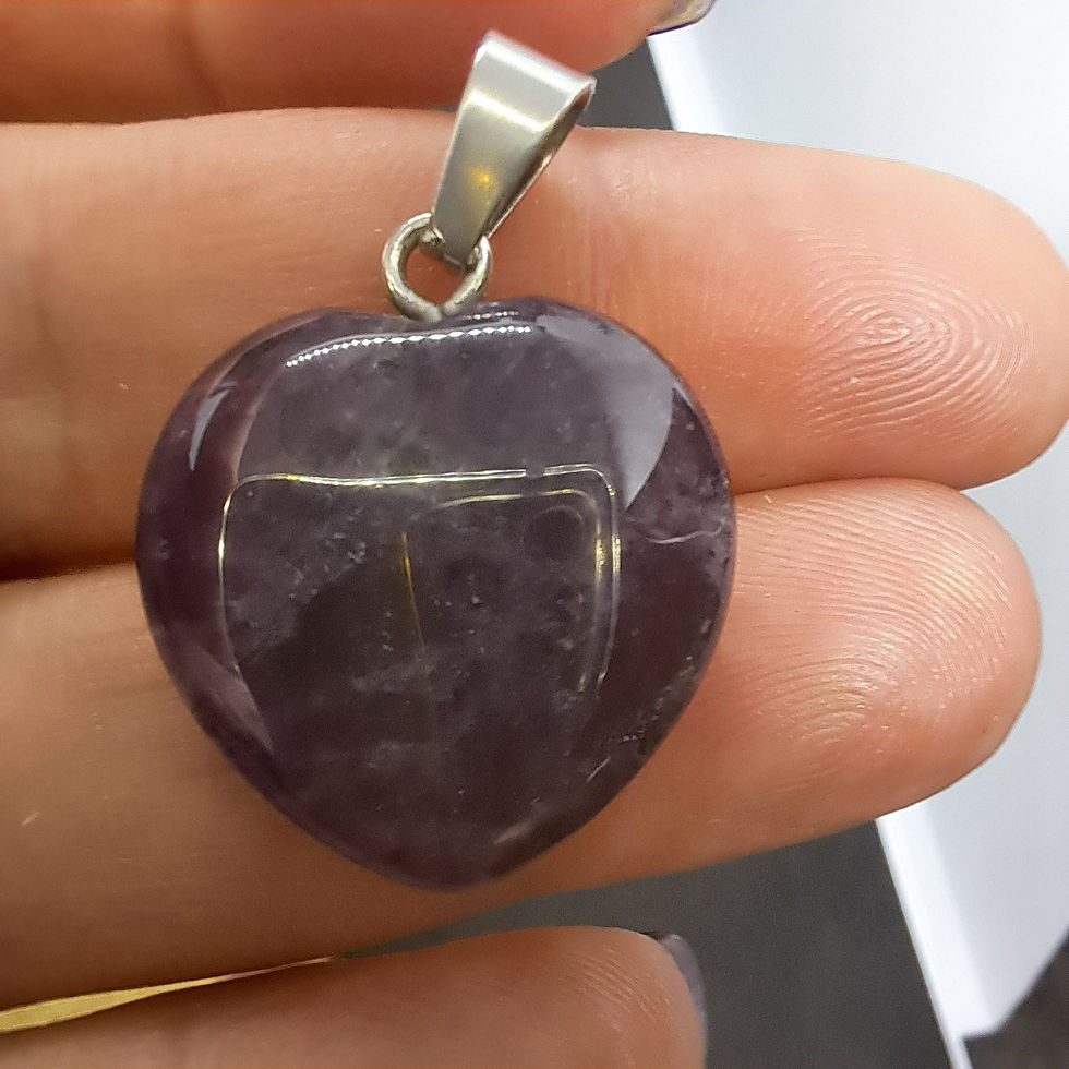 Miniature : Pendentif Coeur 20mm Améthyste A
