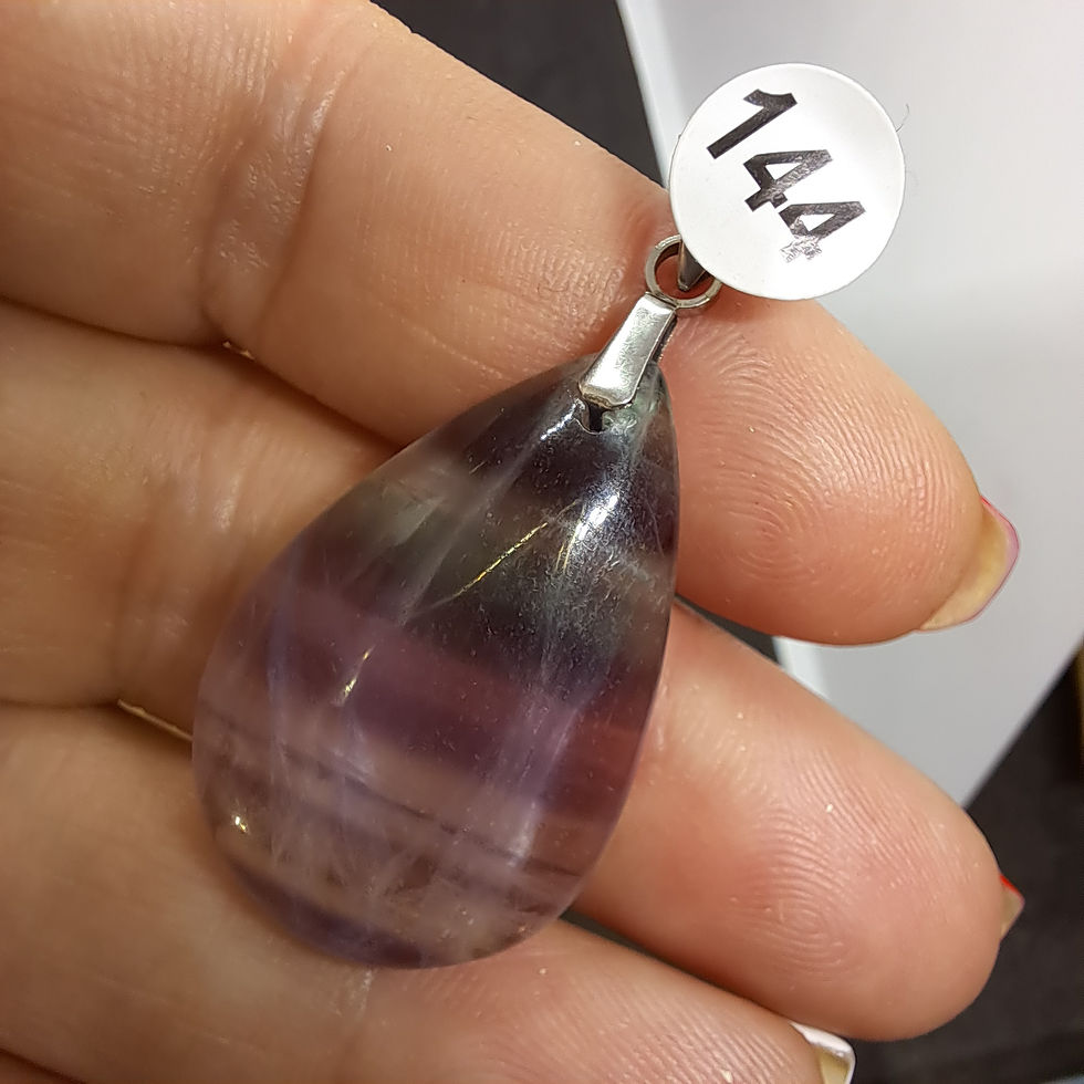 Miniature : Pendentifs goutte en Fluorite Multi