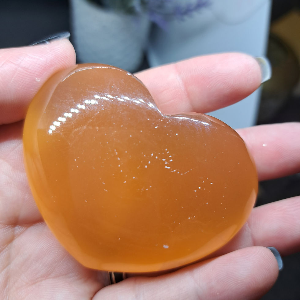 Miniature : Coeur en Calcite Miel
