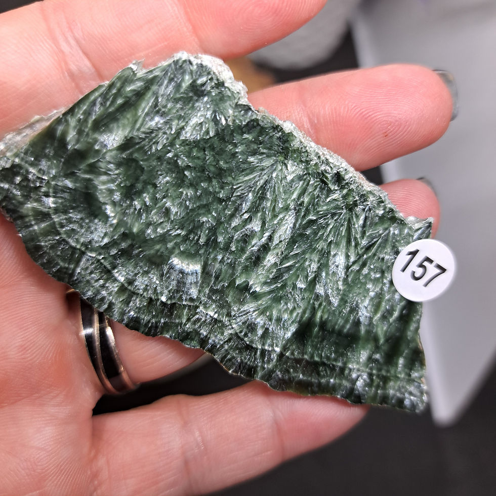 Miniature : Plaque semi-poli en Séraphinite