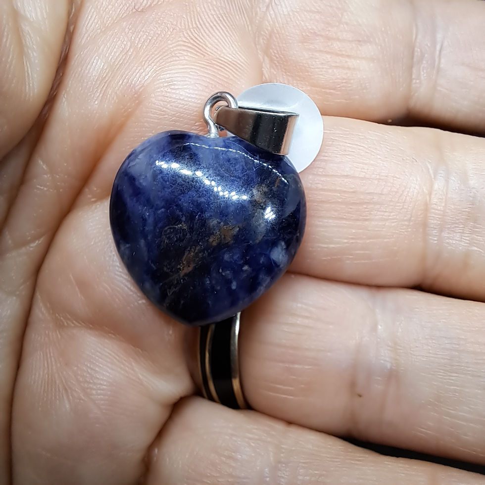 Miniature : Pendentif Coeur 20mm en Sodalite A