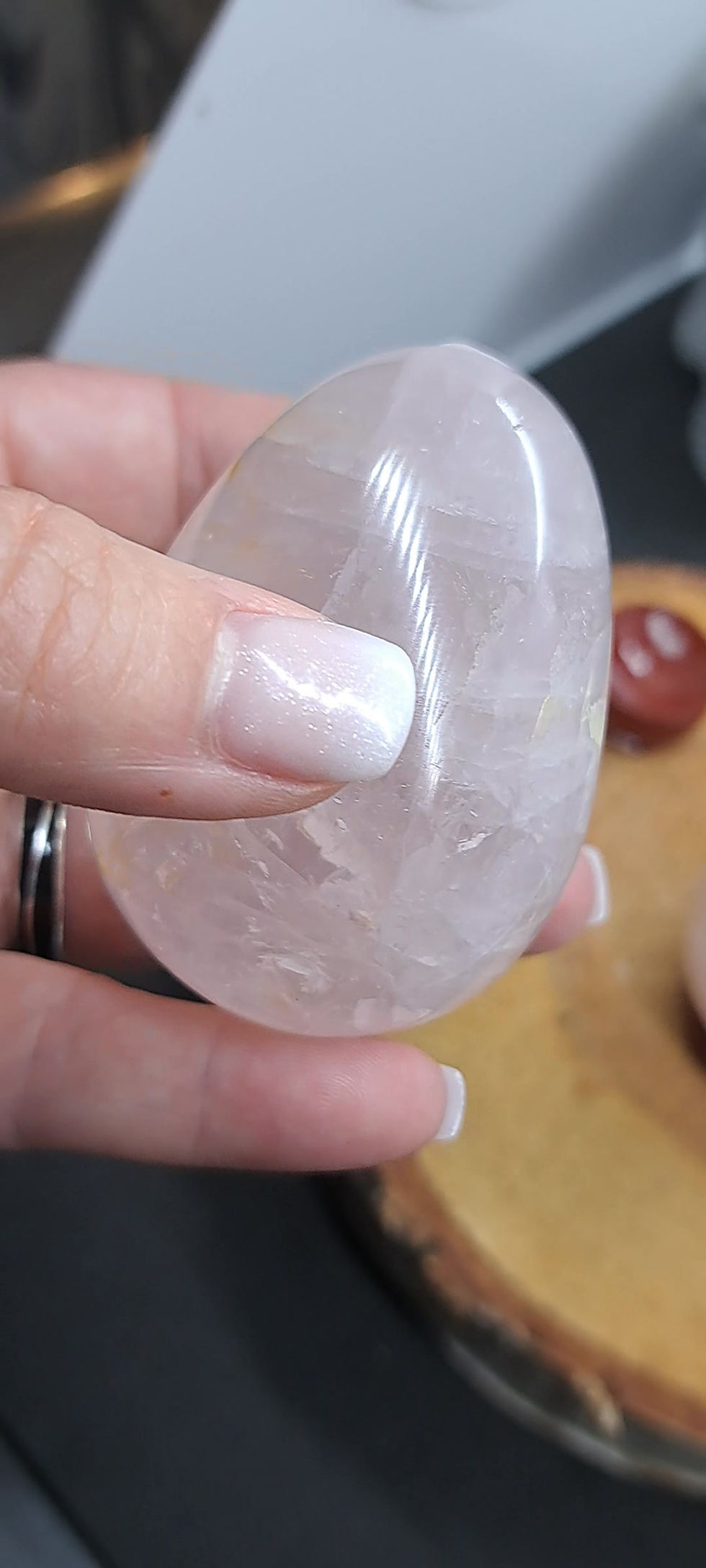Miniature : Oeufs en Quartz rose A