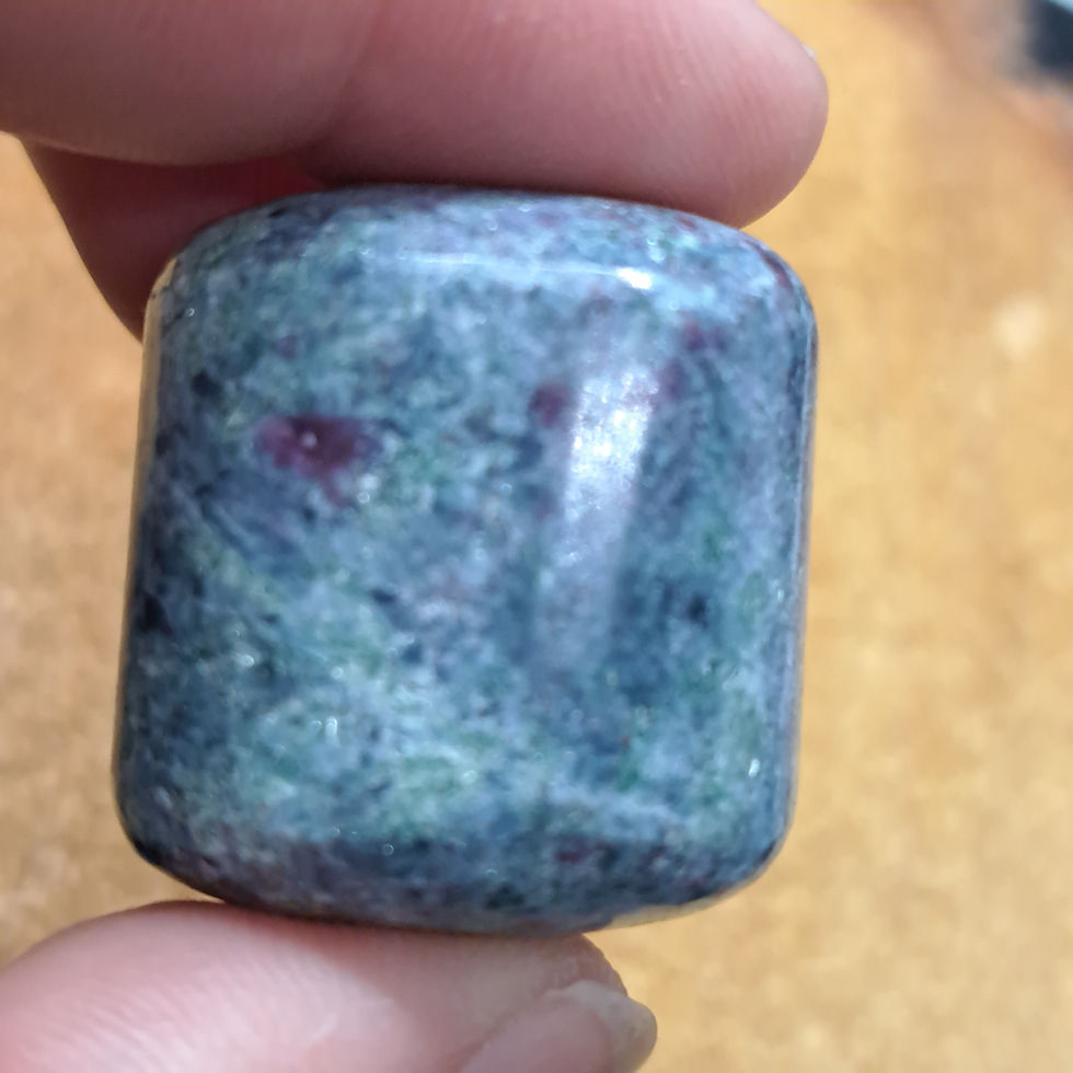 Miniature : Pierres roulées Rubis Fuschite et Cyanite AA