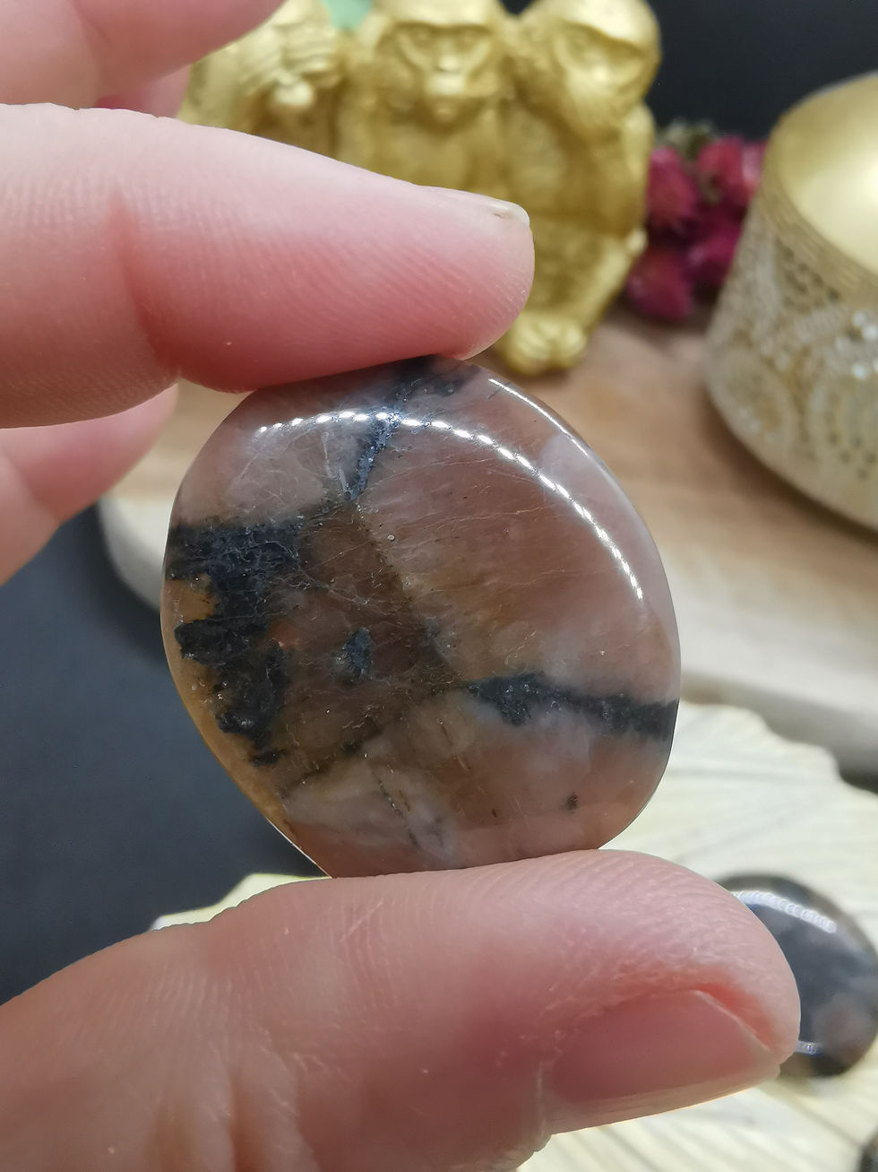 Miniature : Pierres plates de Chiastolite AA