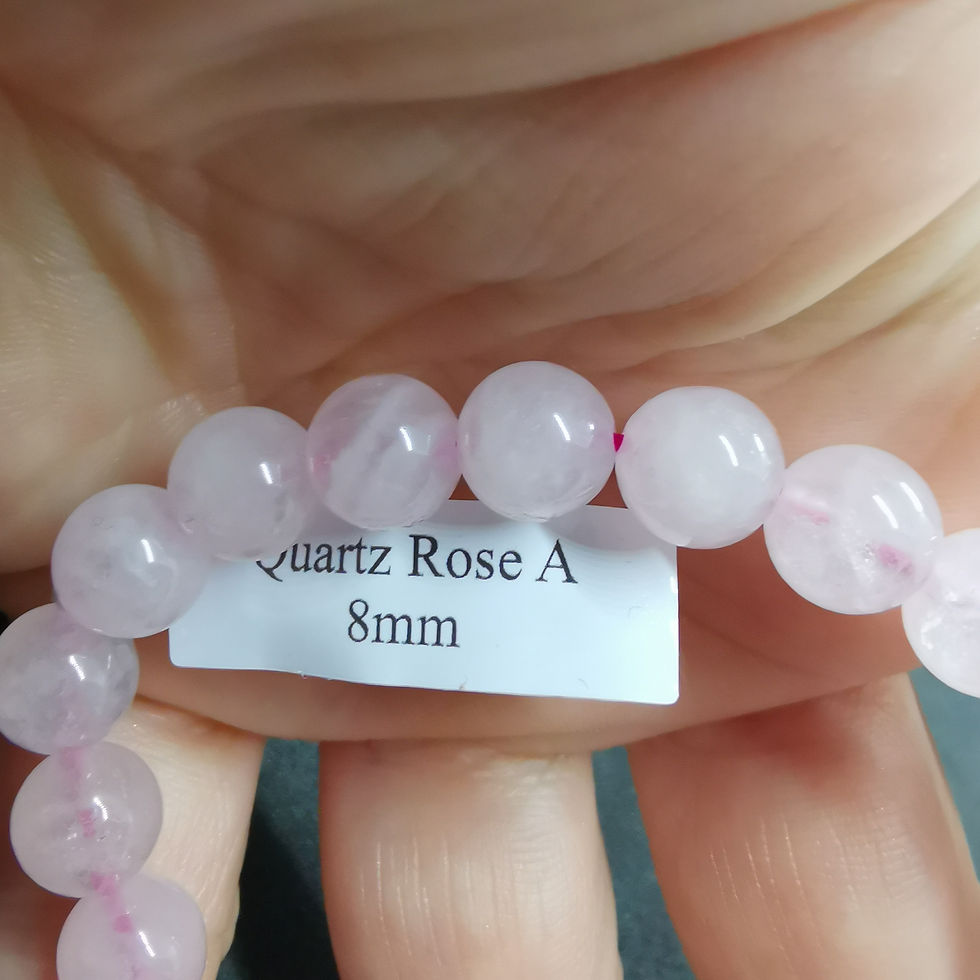 Miniature : Bracelet 8 mm Quartz Rose A