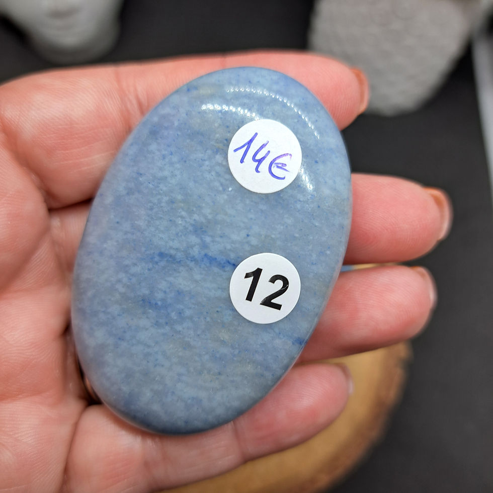 Miniature : Galets en Aventurine bleue