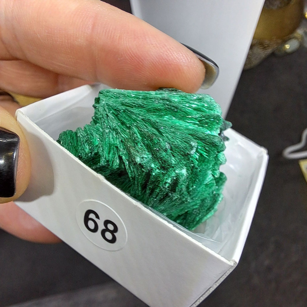 Miniature : Malachite Fibreuse brute