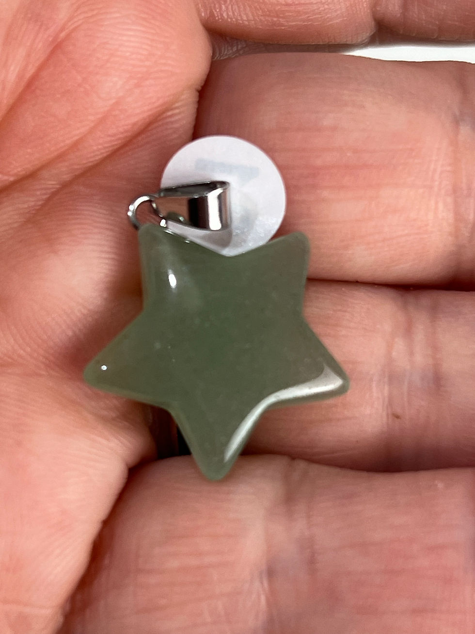 Miniature : Pendentif étoile 20mm aventurine verte A