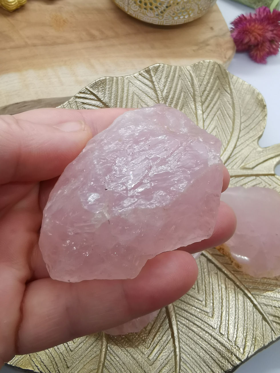 Miniature : Semi-poli Quartz Rose AA