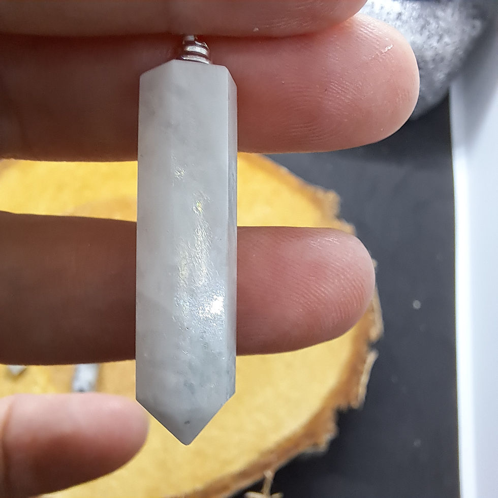 Miniature : Pendentif pointe 30 à 35mm Péristérite AB