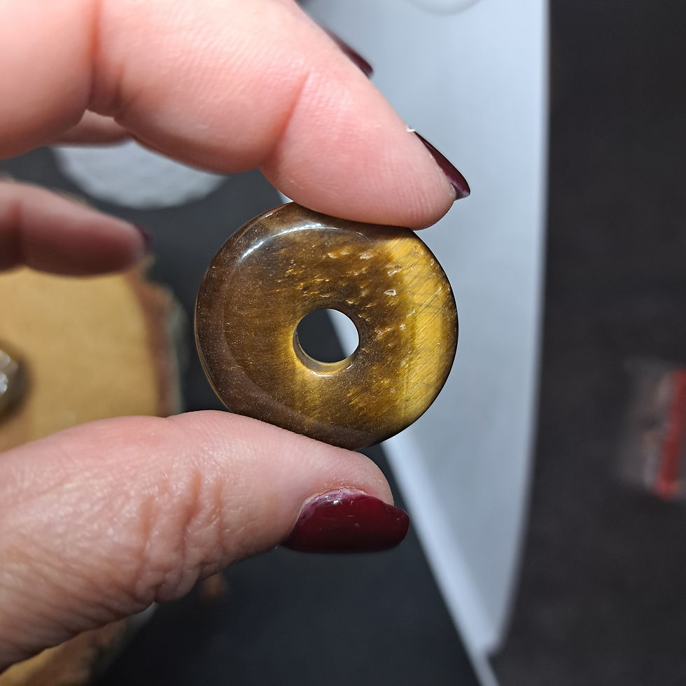 Miniature : Pendentif Donut Oeil De Tigre A