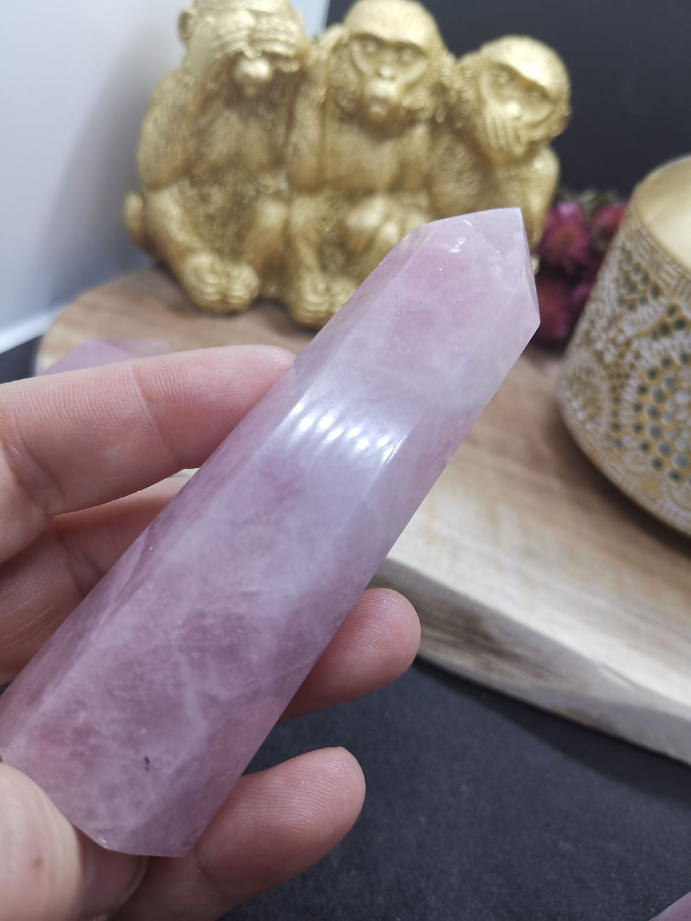 Miniature : Prisme en Quartz rose A