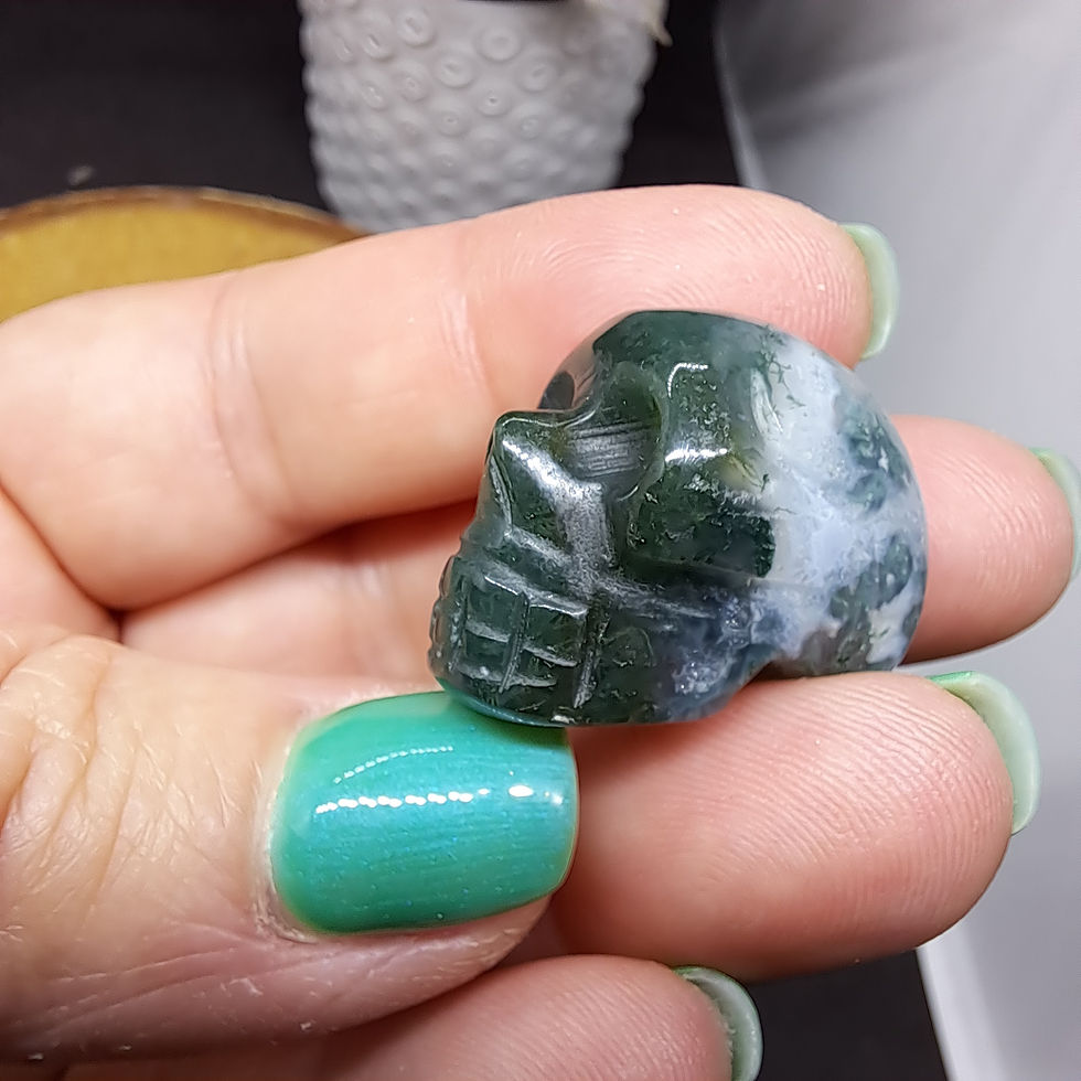 Miniature : Crâne 20mm Agate Indienne A