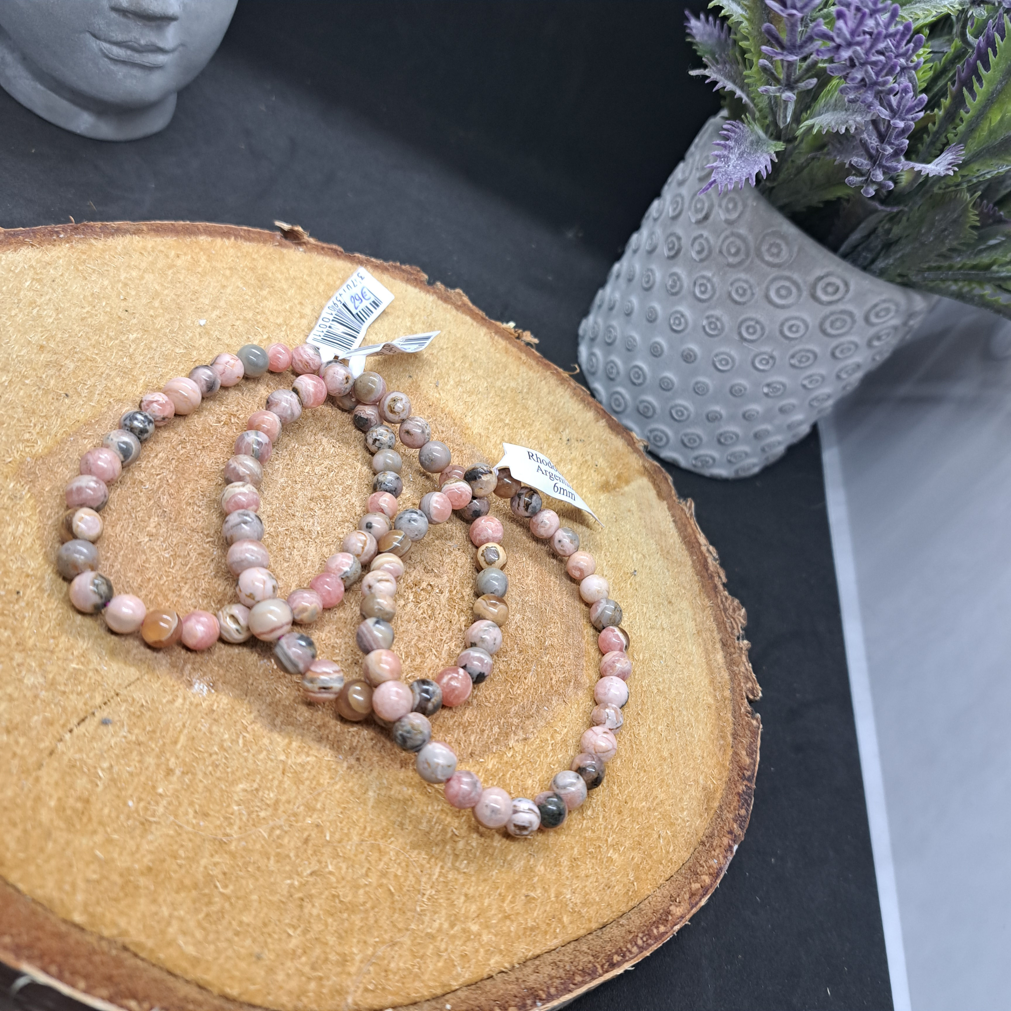 Bracelet 6mm Rhodochrosite Argentine A