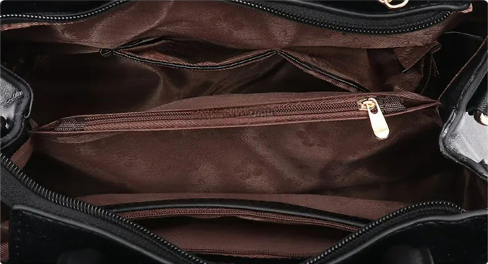 Thumbnail: Pretty Purse Mariana Embroidered Everyday Satchel interior
