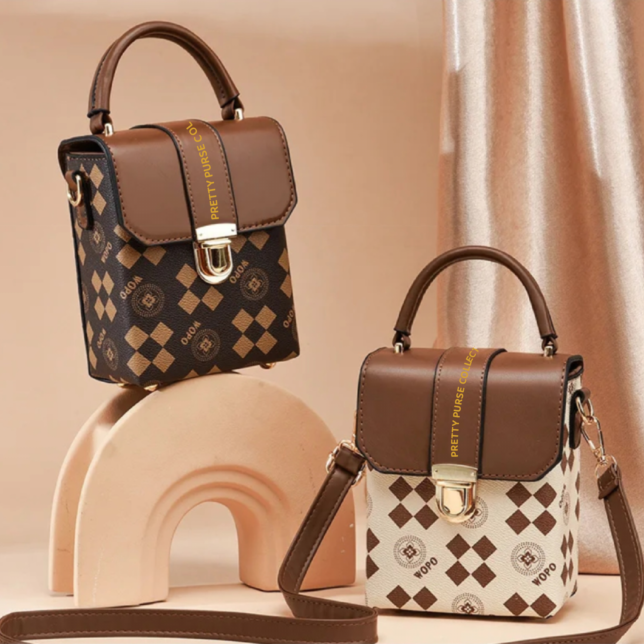 Pretty Purse Daianealia Vegan leather mini-purse with detachable keychain.