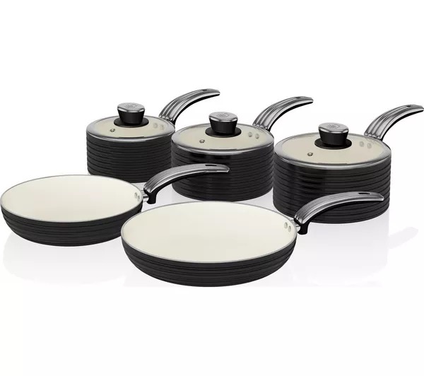 SWAN Retro 5-pice Non-stick Pan Set - £89.99