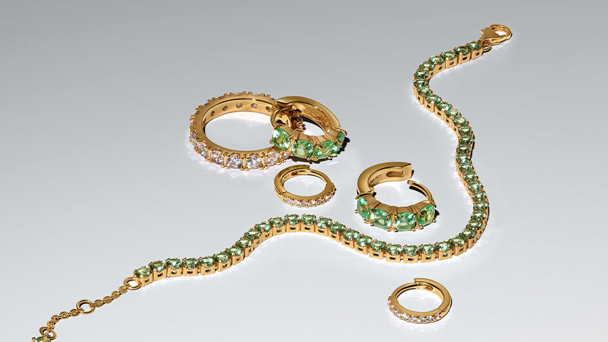 Pandora jewellery laid out