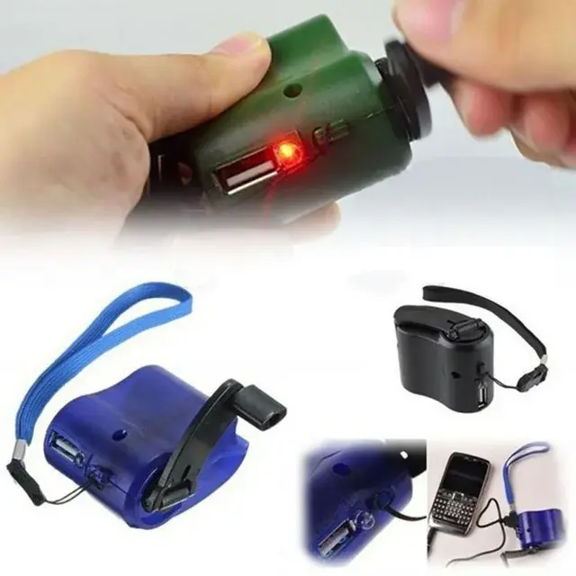 Thumbnail: MELLCO Light Weight Outdoor Emergency Portable Hand Power Hand Crank - Black