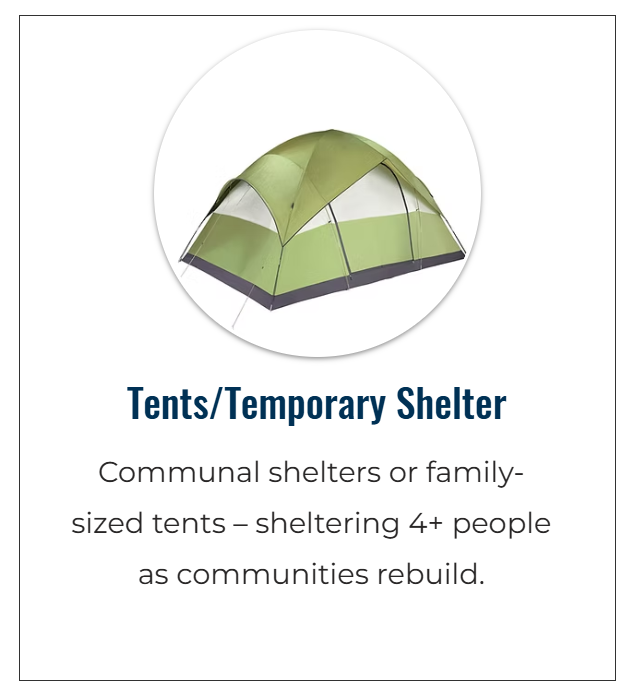 tents/temporary shelters