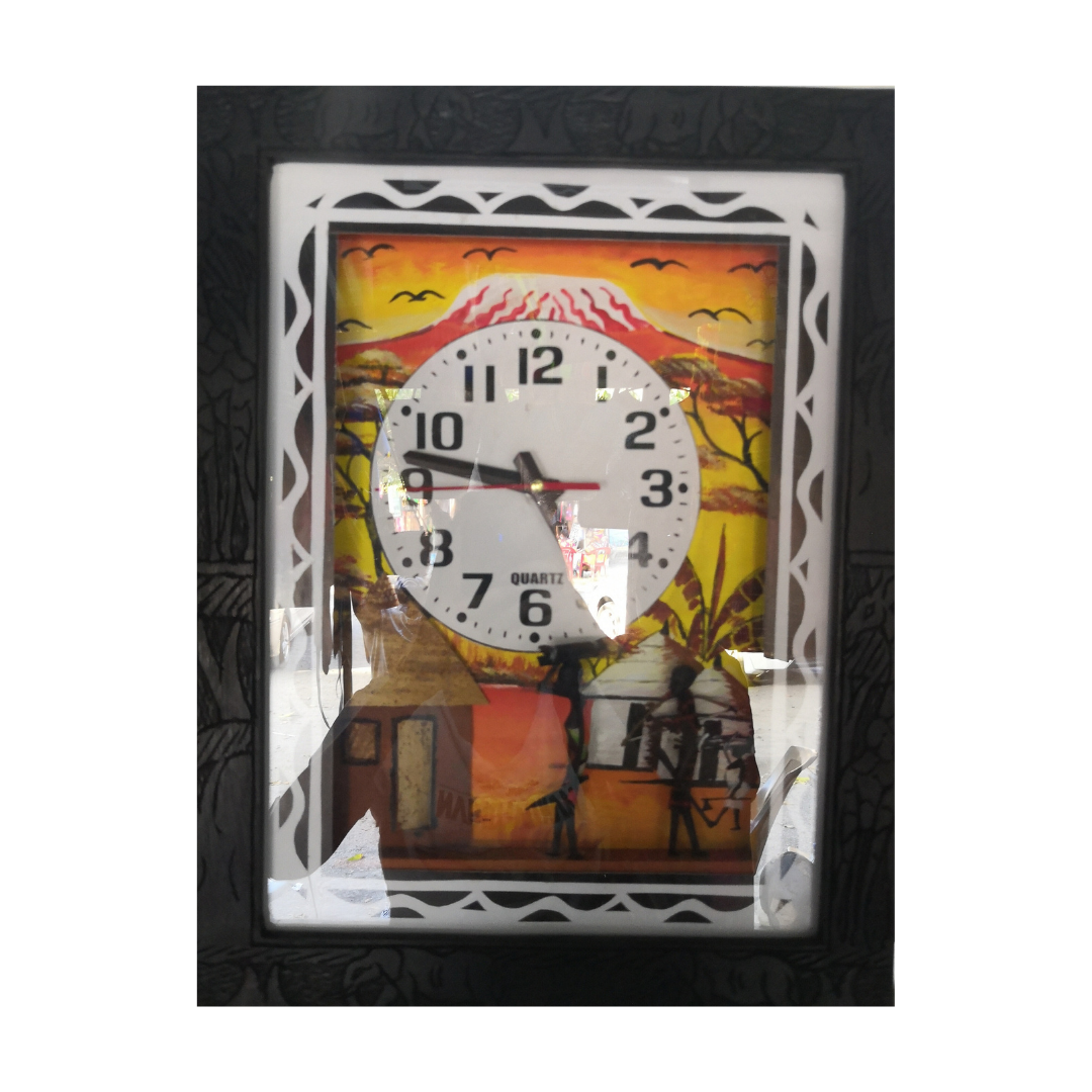 African Cultural 3D Artistic Kilimanjaro Clock