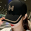 Thumbnail: Ladies Rhinestone Sun-Shading Baseball Cap Fashion Single Letter M