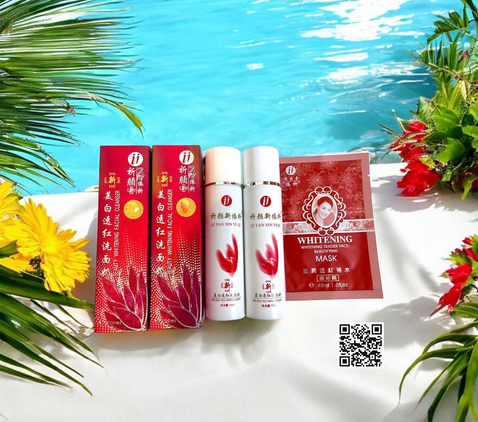 YiQi Beauty whitening Face cleanser for RED/ GOLD/GREEN/PURPLE(2 PCS)+ Free Mask