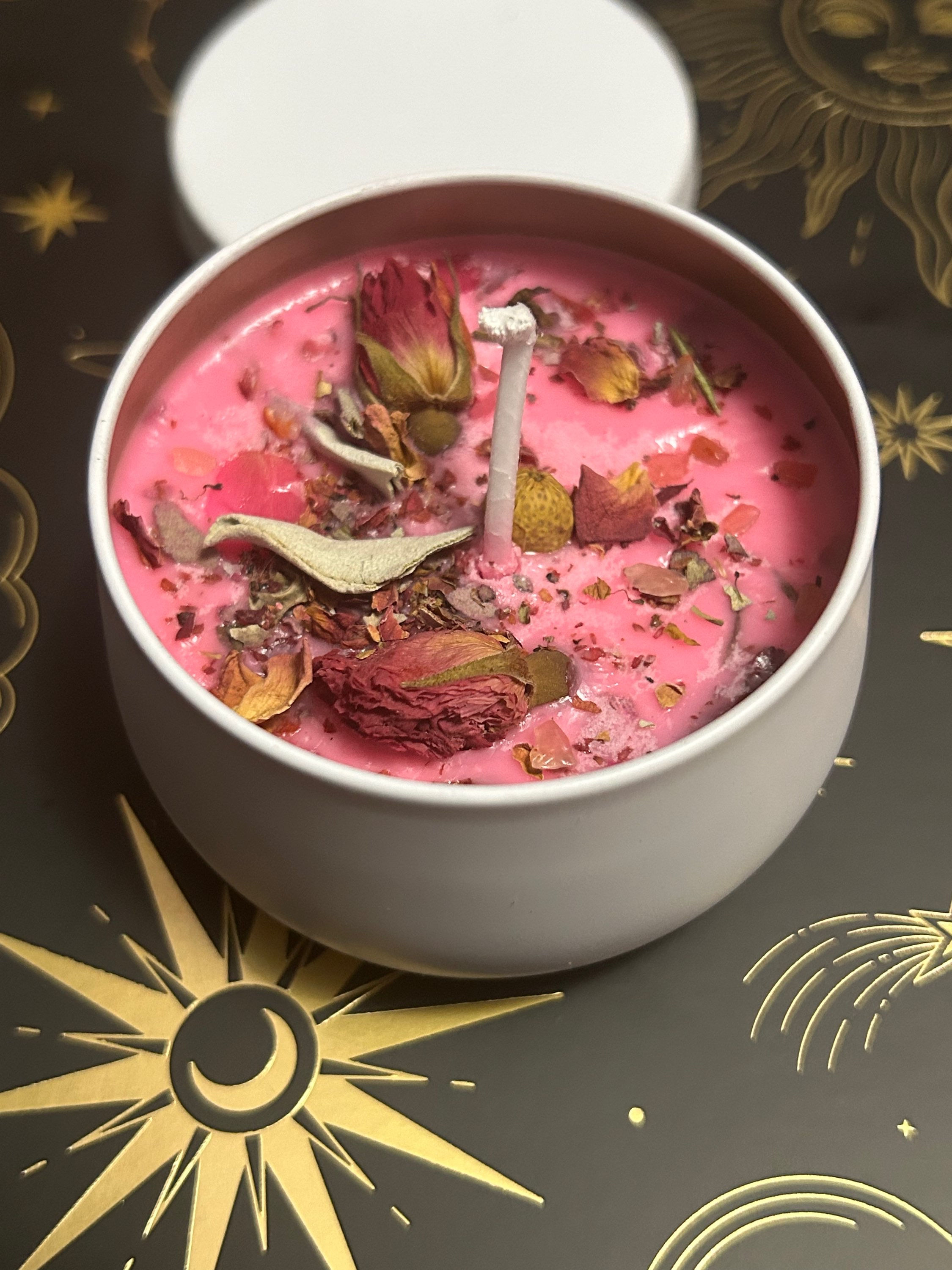 Ignite the Love Within: Reiki infused 4 oz Soy Pink Love Candle