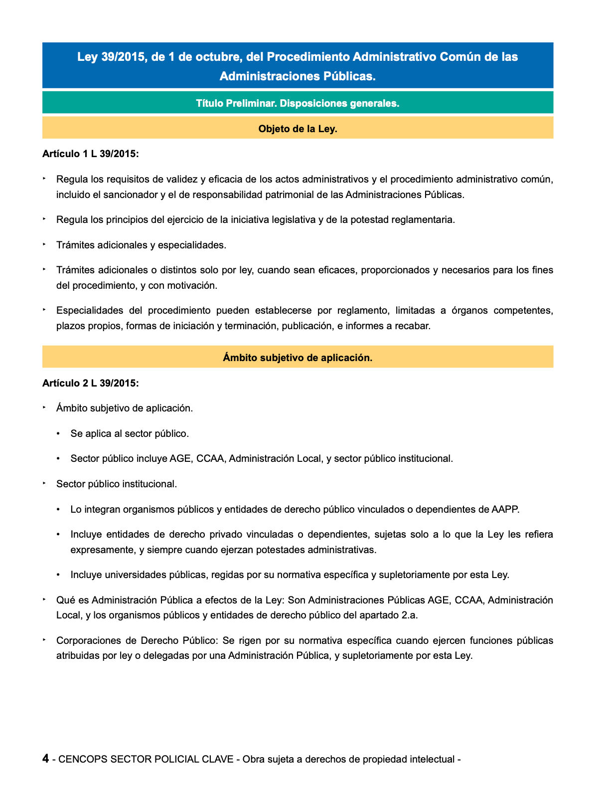 Turbo Repaso. Ley 39/2015 Procedimiento Administrativo Común