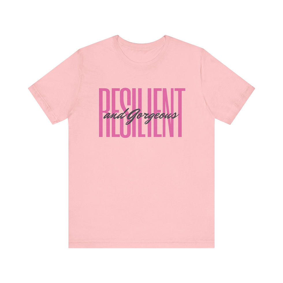 Thumbnail: Resilient Typography Graphic Tee | Pink Empowerment Shirt, Mental Health Gift
