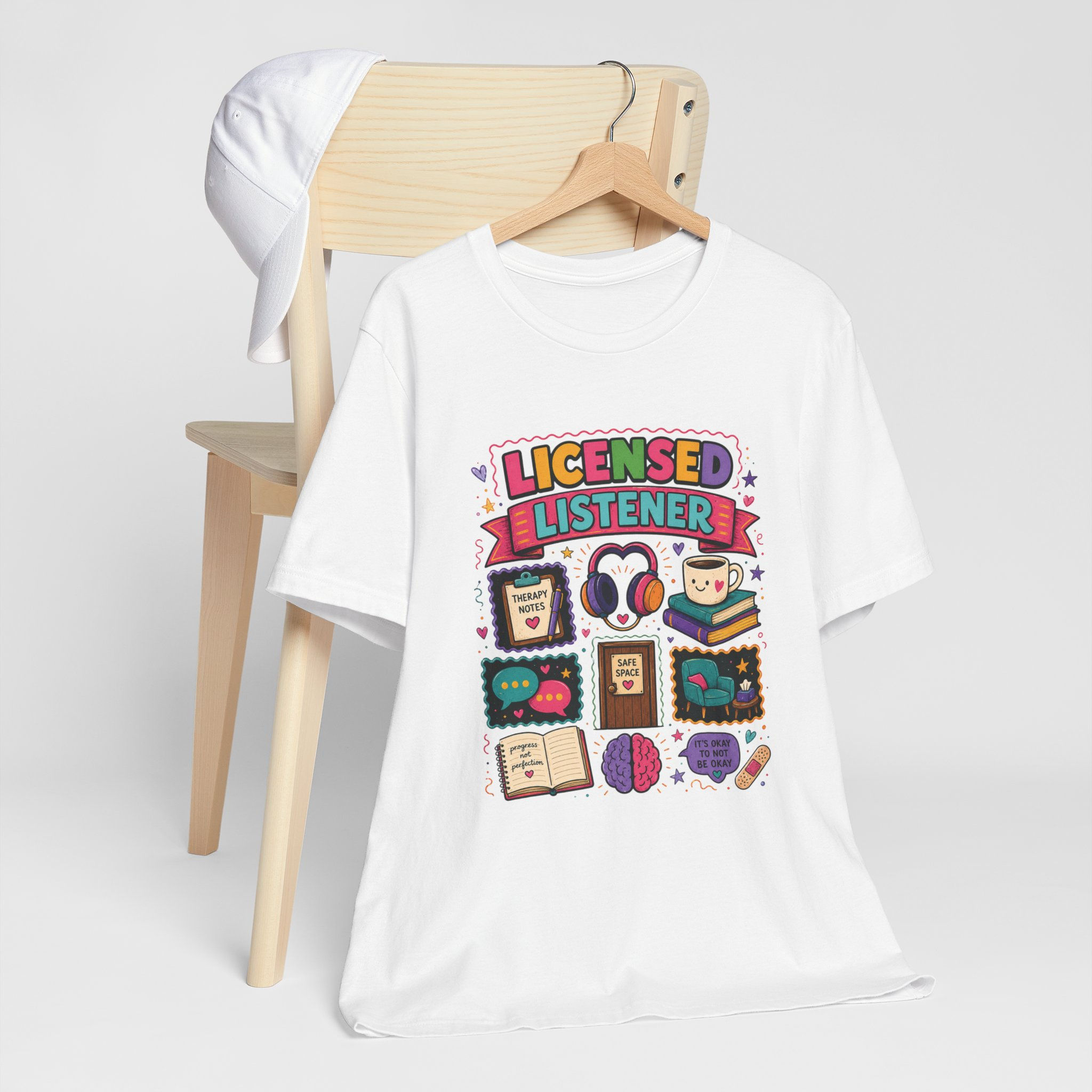 Licensed Listener Tee | Therapist Humor, Mental Health Icons