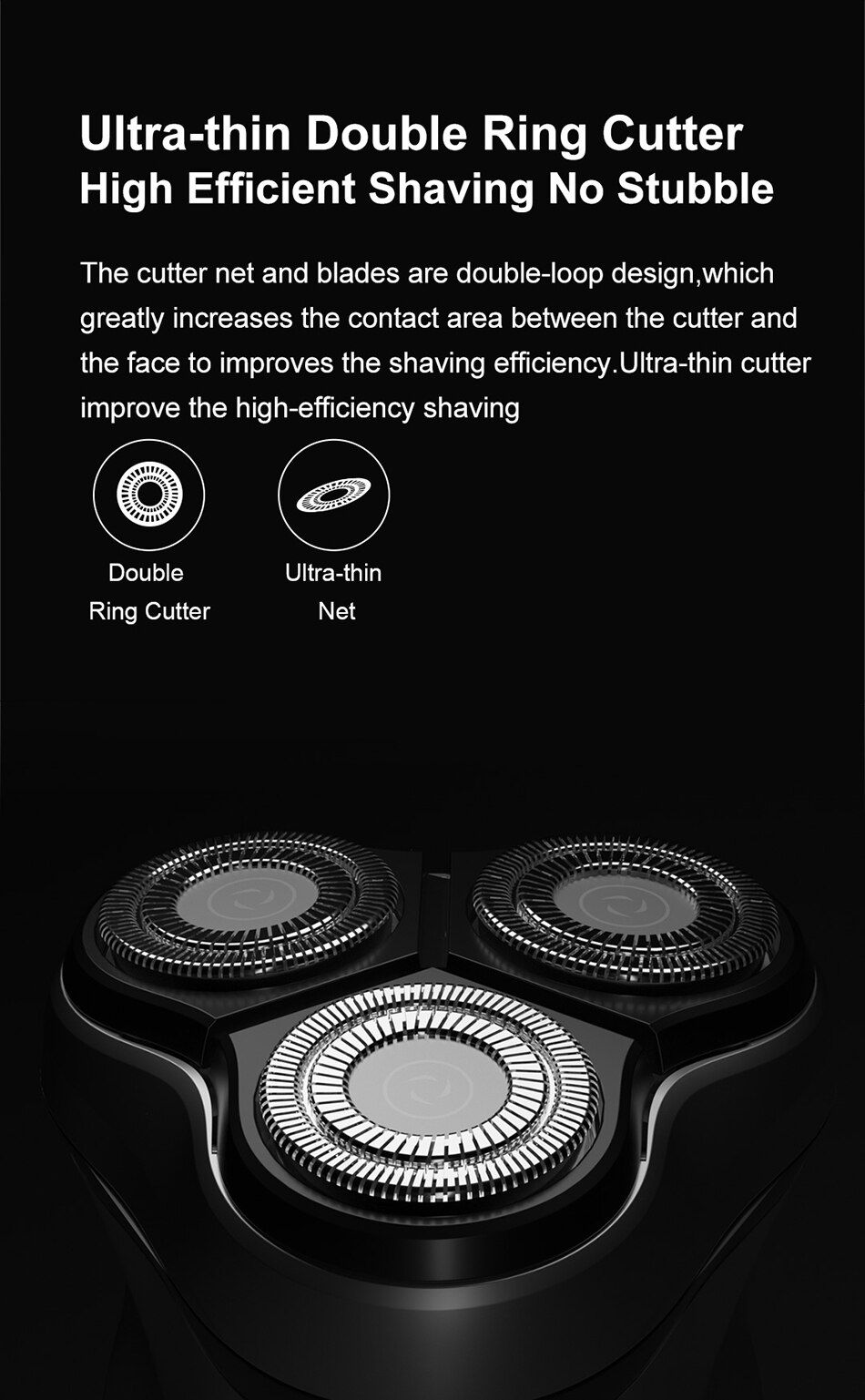 Thumbnail: ENCHEN Blackstone Electrical Rotary Shaver for Men 3D Floating Blade Washable Ty