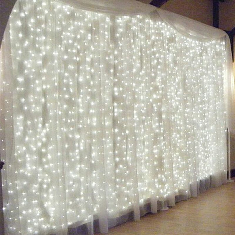 Thumbnail: 3/6M USB LED Curtain 8Modes Remote Control String Lights Holiday Wedding Fairy G
