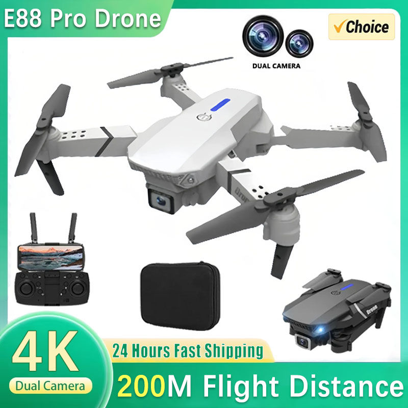 New E88Pro RC Drone 4K Professinal With 1080P Wide Angle Dual HD Camera Foldable