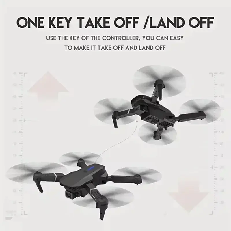 Thumbnail: New E88Pro RC Drone 4K Professinal With 1080P Wide Angle Dual HD Camera Foldable