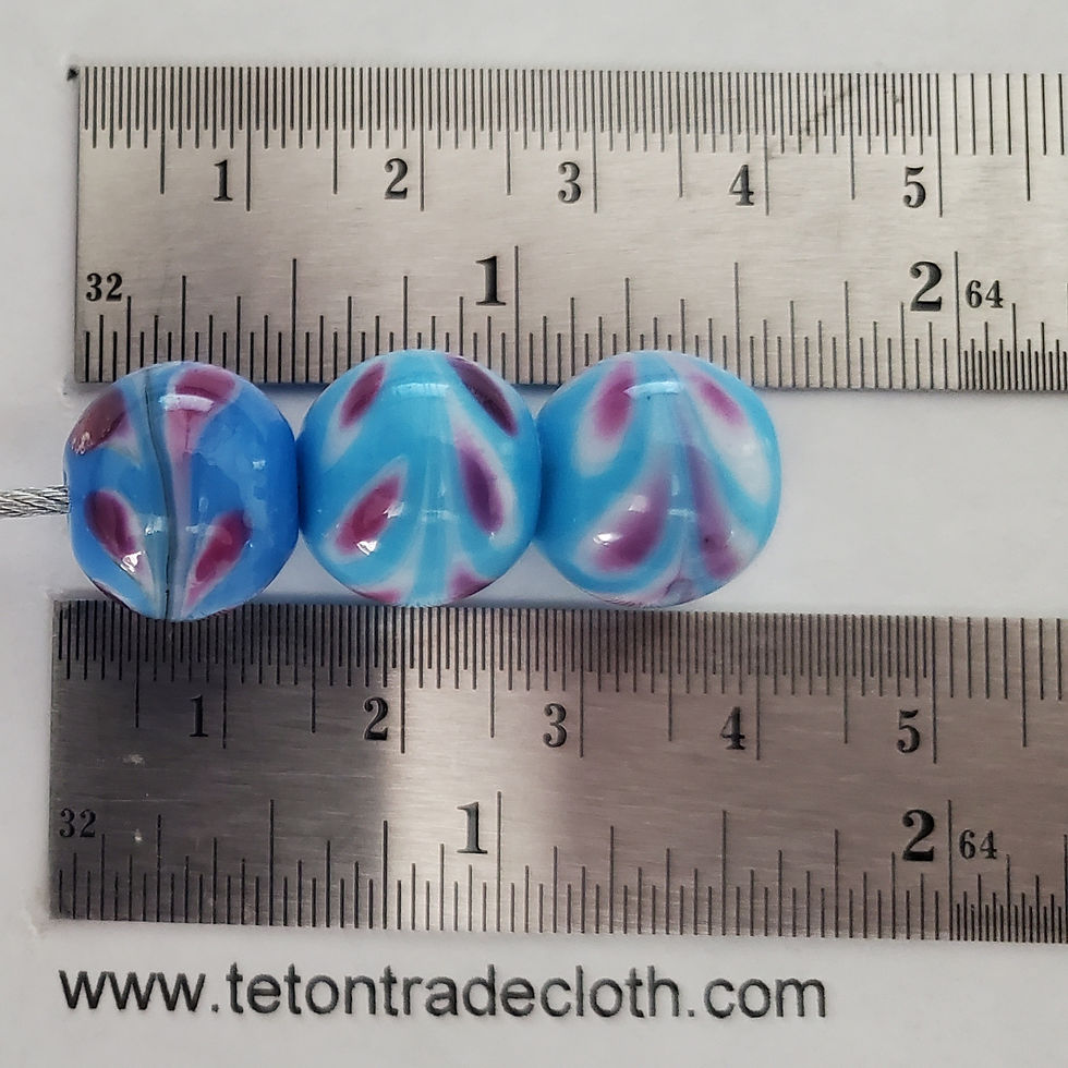 Thumbnail: Fancy Pink and White Blue Bead (10 Pack)