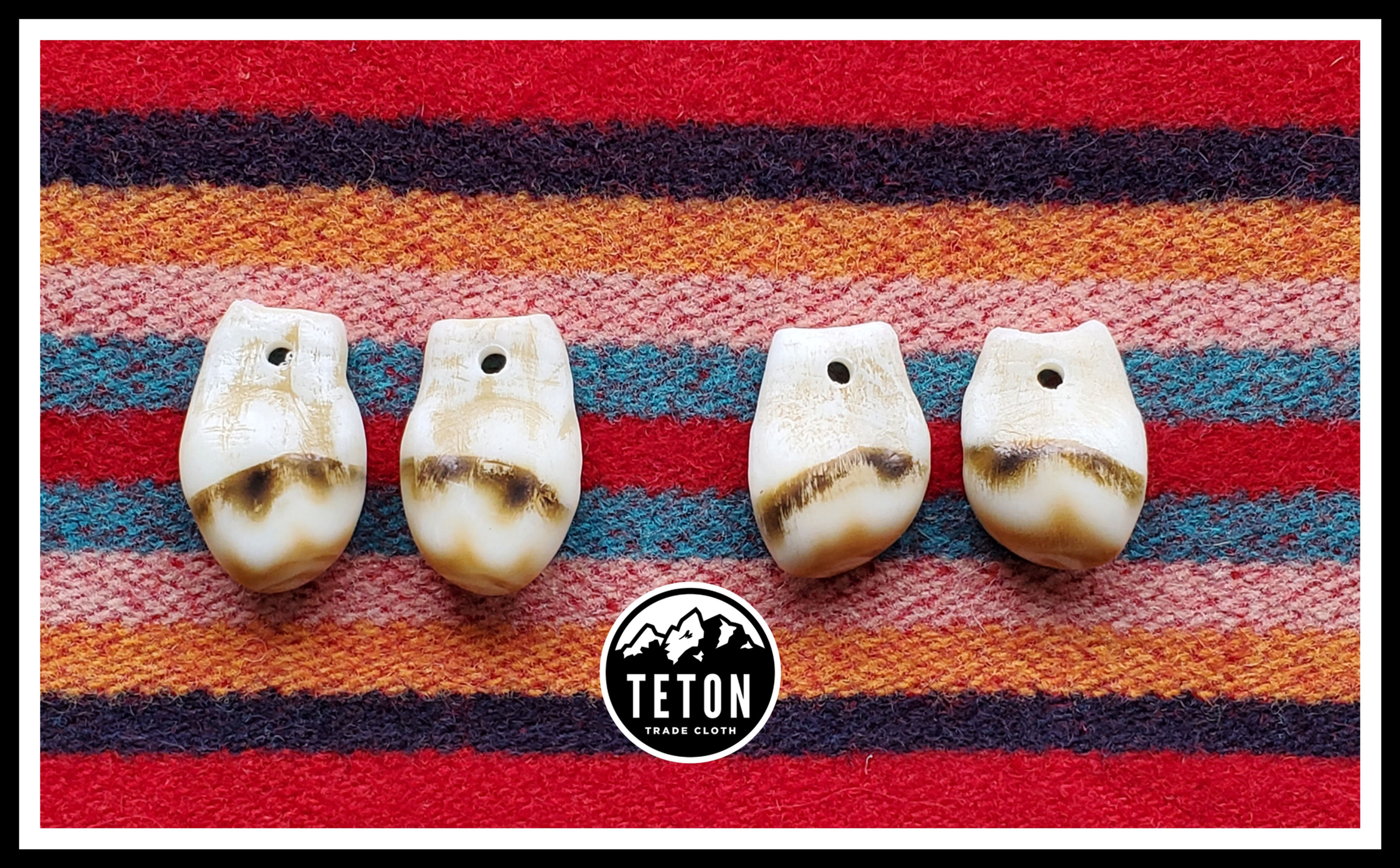 Replica Bull Elk Ivory Earring Pairs. Sold by the pair.