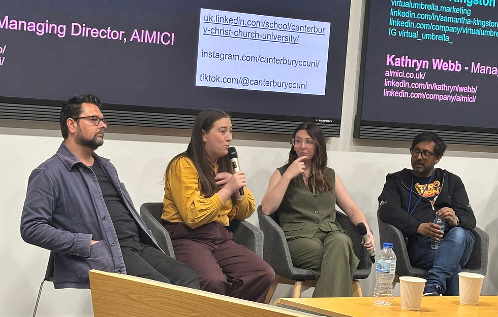 Kathryn Webb answering questions at the Q and A 22/4/26