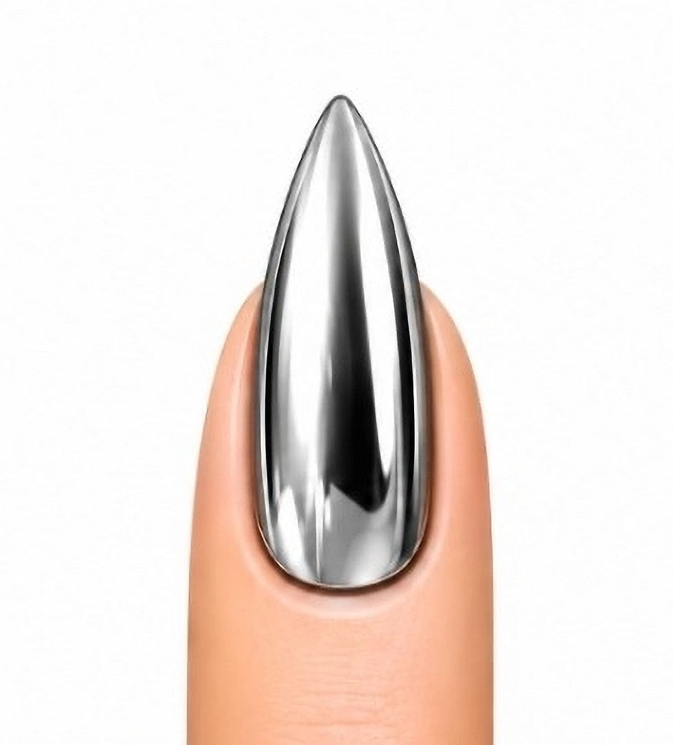 Thumbnail: Full Set * Medium Sterling Silver Press-on Nails $3,052