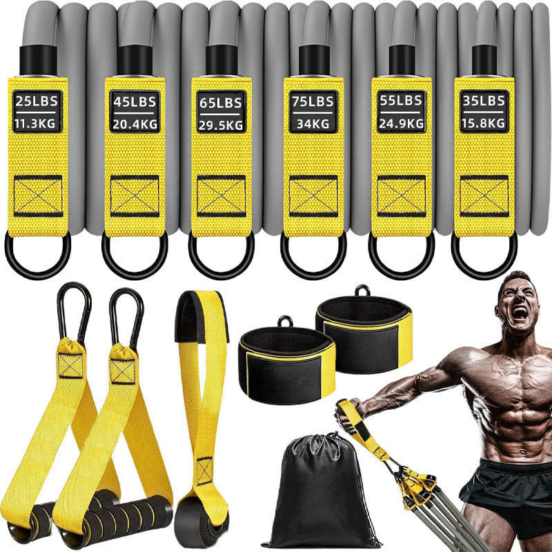 Thumbnail: TPE Elastic Resistance Bands Set with Accessories