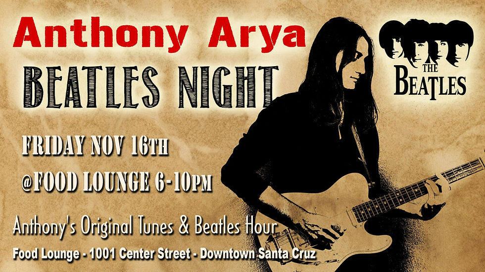 Anthony Arya Beatles Night: Live at the Food Lounge