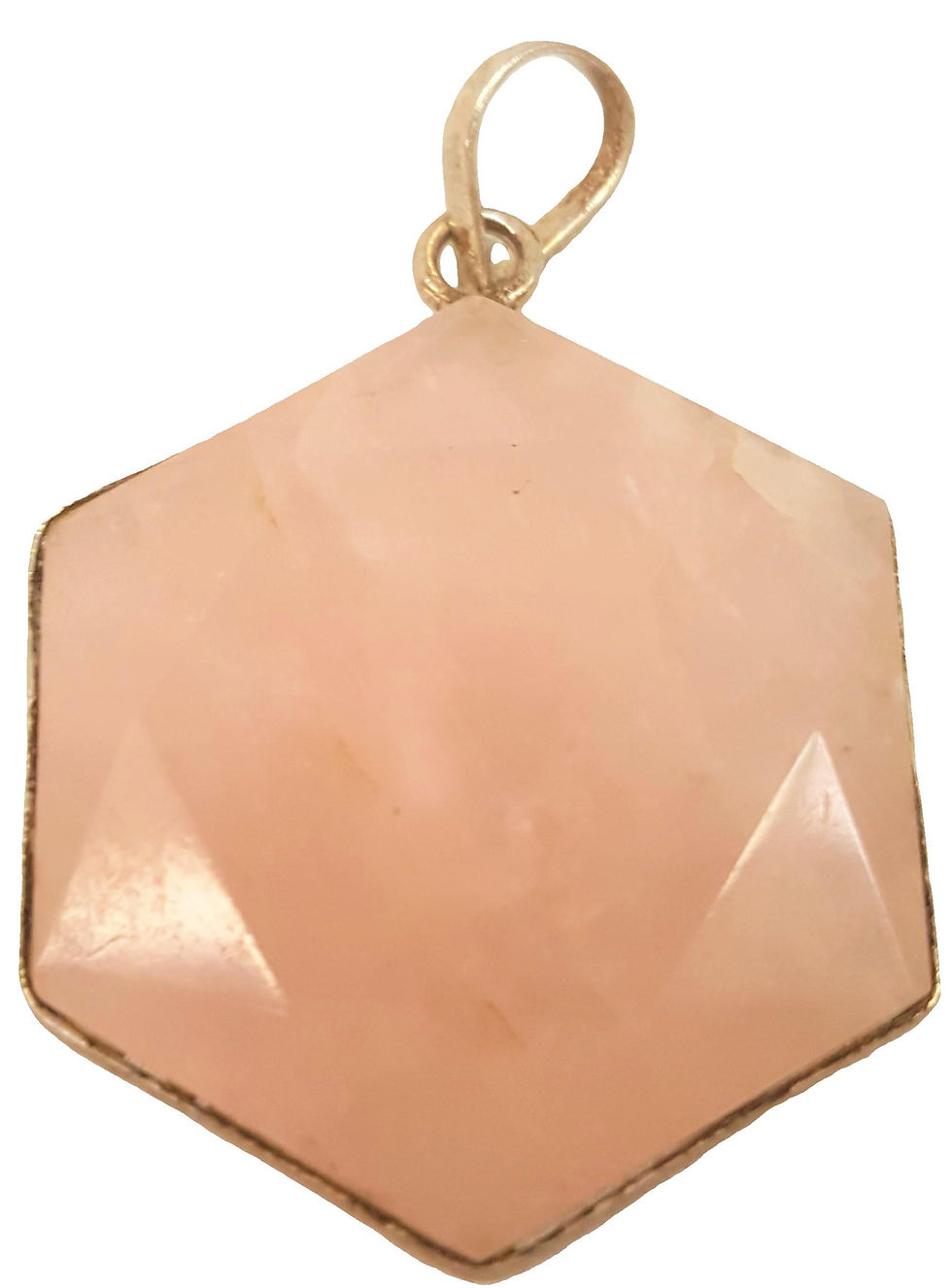 Silver Plated  Rose Quartz Pendant