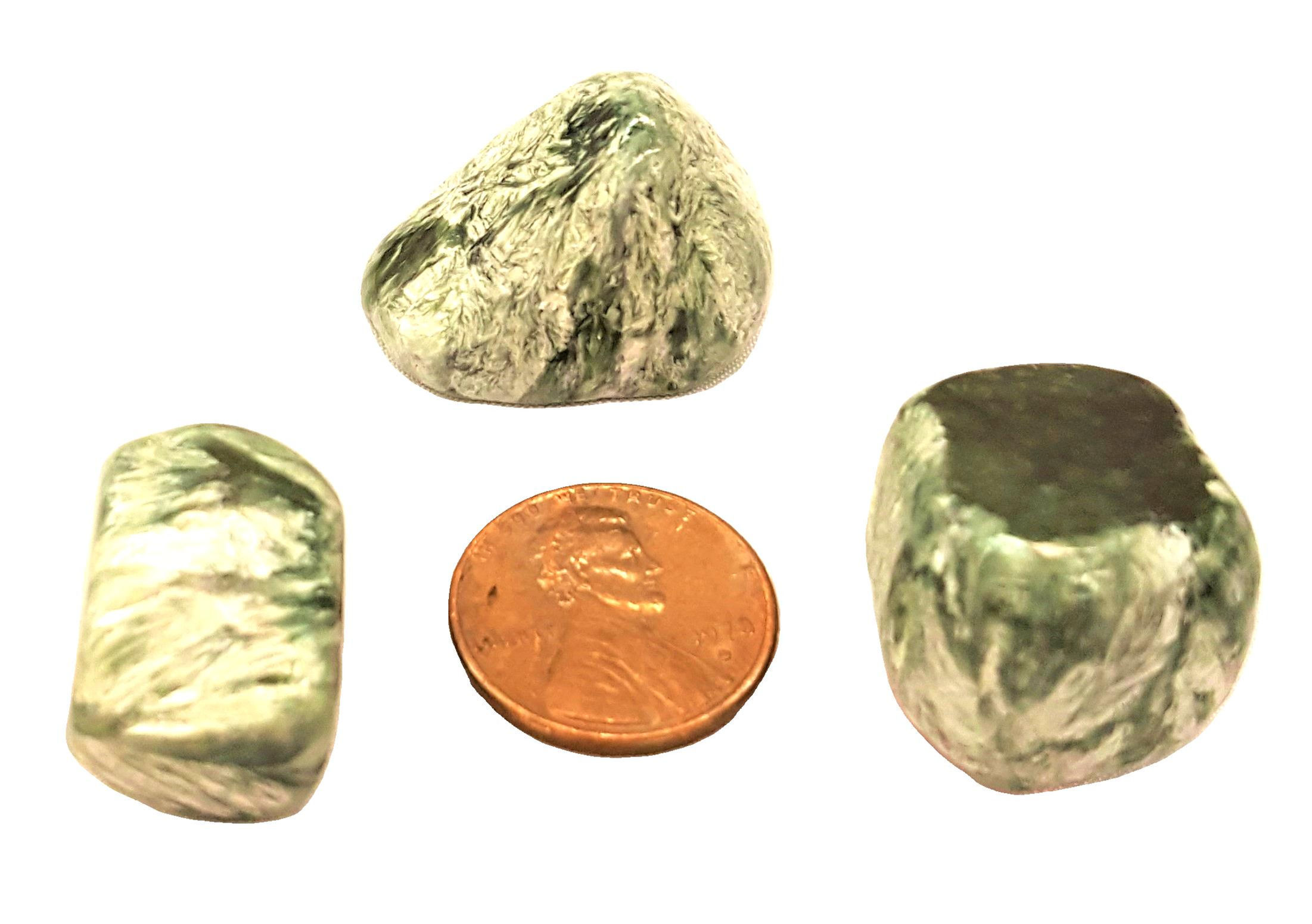 Seraphinite 1 Side Polished tumbled stones