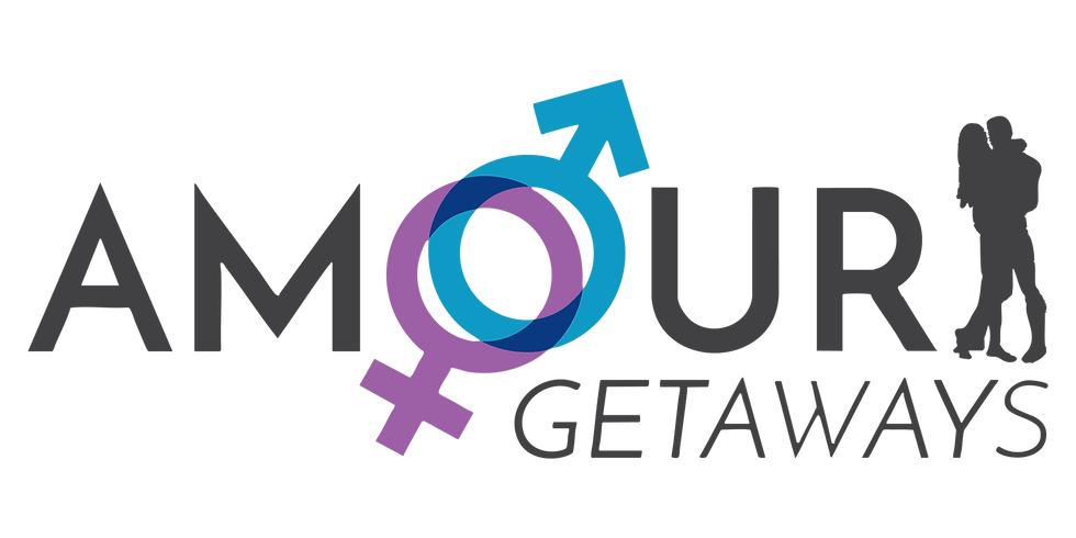 Amour Getaways (logo), sponsor of the Collaborative's "Then & Now"