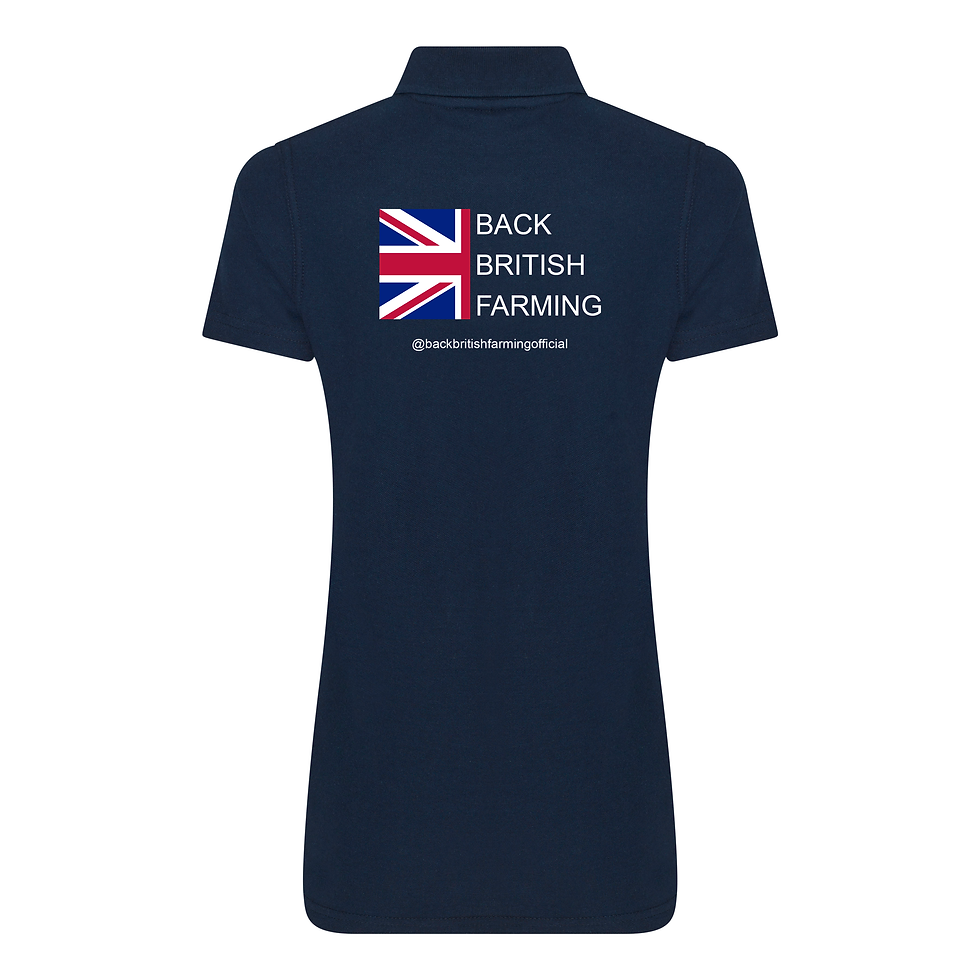 Ladies UNION JACK FLAG Navy Polo Shirt